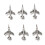 Antikk sølv flyanheng charms, legering, 20 stk 1