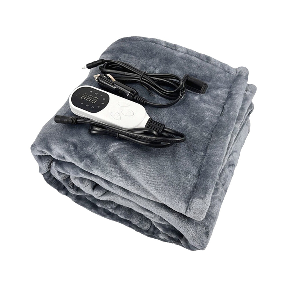 12V Heated Blanket For Car, Compatible With Cars/Trucks/Suvs/Rvs, 9 Heat Modes, Timer, Portable Flannel Throw 9009879062493