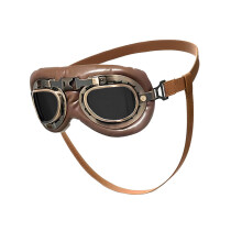 Ochelari de protecție pentru câini în stil vintage, ramă de protecție din ABS și potrivire confortabilă pentru expediții montane și ieșiri