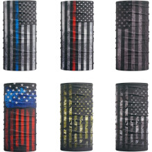 Set di 6 scaldacollo/mascherina con bandiera americana, protezione UV senza cuciture, passamontagna, fascia per capelli, copricapo per adulti.