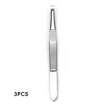 3-delige pincetset, stevig vastgeklemd pincet voor mannen, stabiele grip, gezichtsverzorging, wimperverlenging pincet, stijl 6