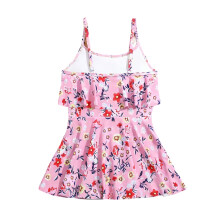 Maiô infantil feminino, modelo único, com babados, sem mangas e corte cavado, ideal para crianças e adolescentes de 6 a 14 anos. Moda praia