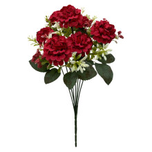 Ortensia artificiale in seta realistica, 37 cm, composizione floreale artificiale a stelo singolo per casa, ufficio, matrimoni e decorazioni fai da