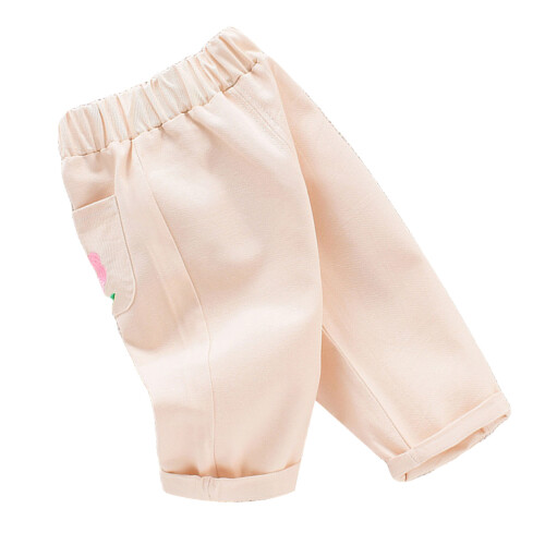 Mädchen 9/4 Hose Beige 100 | Kinder Freizeithose
