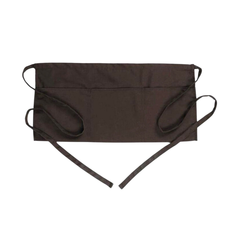 Short Half-Length Work Apron - Multi-Purpose Apron For Kitchen, Bbq, Restaurant & Gardening (Coffee) 9482828619601