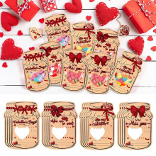 24 Pack Valentine's Day Candy Drift Bottle Cards, Party Gift Exchange for Kids Classroom Valentine Celebration,