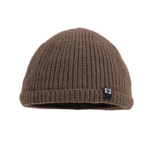 Koreaanse slouchy muts in koffiekleur – Acryl gebreid, één maat