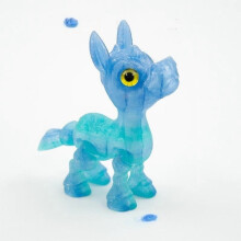 1PC Crystal Blue Green 6CM 3D Printed Donkey with Articulated Tail - Creative Ornament