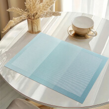 PVC placemat rectangular light blue gradient heat-resistant