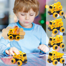 Durable ABS Toy Car for Kids – 3.7" Engineering Vehicle, Compatible with Construction Play, Boosts Motor Skills & Parent-Child Bond