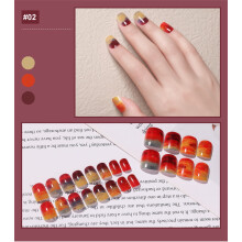 künstliche Fingernägel zum Aufkleben im Angebot: Nail Art Patches Wearing Nails24 – kurze, quadratische künstliche Fingernägel mit Gelkleber