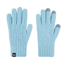 AWZXDE Thermische gebreide touchscreenhandschoenen voor dames voor koud weer - Warme en comfortabele handschoenen voor de winter, blauw, één maat