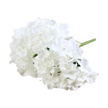 Real Touch weiße Hortensie, 33 cm große künstliche Blumen mit langem Stiel für Heimdekoration, Partys, Brautsträuße und Tischdekorationen
