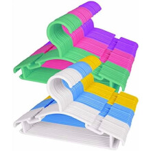 Babyhangers, 100 stuks plastic hangers voor kleine babykleertjes, babykleding en kinderkleding, ideaal voor het organiseren van de babykamer of