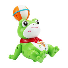 Light-Up Dancing Frog Robot With Acrobatic Flip Motion And Cool Sound Effects - Automatic Stunt Performance Toy