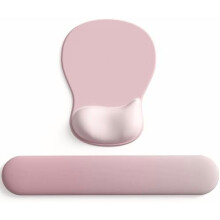 ErgoComfort Gel-Handgelenkauflage-Mauspad – Ergonomisch, rutschfest, für Zuhause & Gaming – Kompatibel mit allen Mäusen (09PinkSerenity Set)