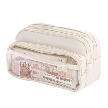 Large Capacity Pencil Case Expandable Compartments Multifunctional Pen Pencil Pouch with Zippers Storage Bag for Student