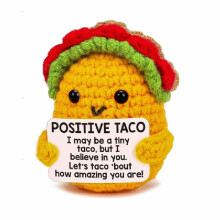 Pozitív horgolt taco érzelmi port ajándék Able taco babák j O8Z1