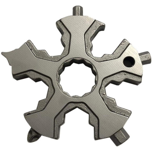 Schneeflocken-Multitool-Schlüsselanhänger aus Edelstahl