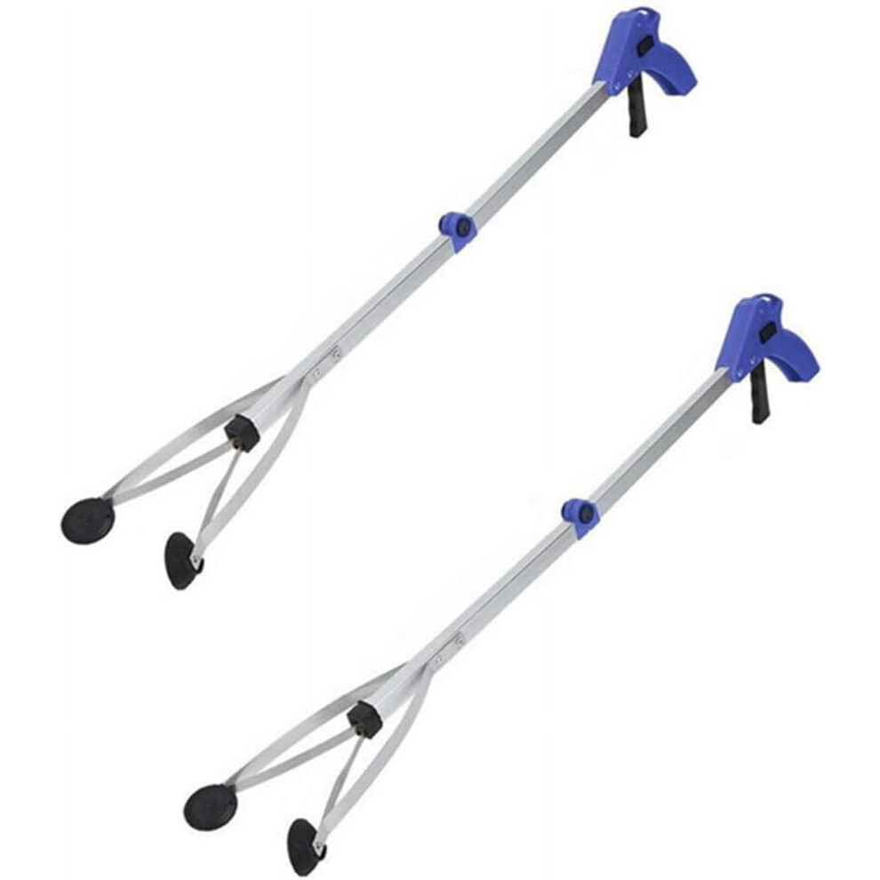 Pekkaxy 2-Pack Foldable Reacher Grabber, 32" Extender with Suction Cups & Claw Tip â Compatible with Mobility Aids