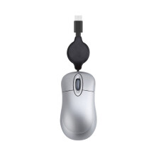 Mini USB C Wired Mouse Retractable Cable Small Mouse for 3-8 Years Kids Children 1000 DPI Optical Travel Mouse