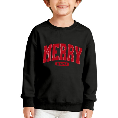 Boys Letter Print Crewneck Sweatshirt Long Sleeve