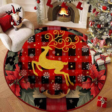 1 Pcs Claus Tablecloth Merry Christmas Table Cover Polyester Xmas Table Cloth for Home Xmas Holiday Party Kitchen Table Decor Supplies