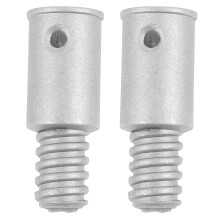 2pcs Threaded Tip Adapter Rod Repair Tip for Extension Pole, Telescoping Pole, Broom, Mop Stick, Household Metal Connector