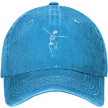 Verstellbare Baseballkappe mit tanzendem Skelettmotiv im Vintage-Stil