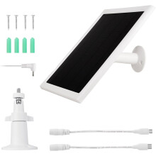 8W Flexible Solar Panel for Cameras, Compatible with Outdoor Cameras, 10ft Waterproof USB-C to Barrel Adapter