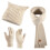 Strickmütze, Schal und Handschuhe für Damen (Set) 1