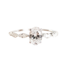 Fijne zilveren ring met zirkonia voor dames – maat US5-11