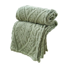 Plush Fleece Throw Blanket – Soft, Washable, Lightweight Polyester, Green, Compatible with Couch & Bed