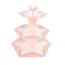 Clearance! Holder for Shower, 3-Tier Cardboard Cupcake Stand Dessert Tower Stacker Platter Food Display