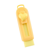 Cartoon Retractable Eraser, Push-Pull Design, Clean & Mark-Free, Yellow Heart, 3.35x0.98", for School Students