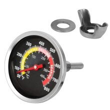 Pekkaxy 2.64" Smoker Thermometer Gauge for Charcoal Grill & Pit Smoker, 50–800 BBQ Meat Temp Indicator