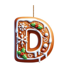 Colorful 2D Christmas Tree Letter Ornaments, Reusable Alphabet Baubles for Festive Xmas Tree Decoration Set