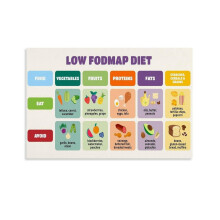 Low Fodmap Diet Template Food List Chart Posters Nutrition Healthy Gut Food List (2) Canvas Painting for Bedroom Living Room Decor
