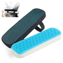 A pair Chair Armrest Cooling Gel Cushions Elbow Pillow Pressure Relief Office Chair Gaming Chair armrest with Memory Foam armrest Pads Set of Chair