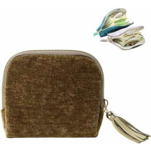 Jewelry Zippered Pocket Case Travel Jewelries Bag Portable Organizer, Velvet Zipper Jewelries Bag,for Earrings Necklaces Rings Bracelets Brooches