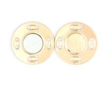 Iron Magnetic Buttons Snap Magnet Fastener Flat Round for Cloth & Purse Makings Golden 1.25cm