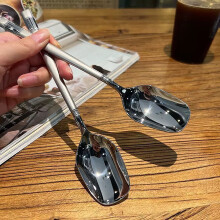 12pcs Stainless Steel Cooking Spoons, 7.6" Long Handle, Stirring & Draining Utensils, Durable Kitchen/Tableware – Compatible with All Cookware