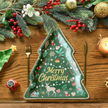 Assiettes en papier de Noël (10 pièces) - Père Noël, rennes et sapin