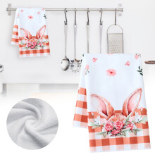 Egg Print Easter Towels 17.7x27.5", Decorative Dish Rags for Kitchen, Farmhouse Holiday Decor, Hand Rag, Housewarming