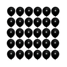 5palcové černé latexové balónky, 100 kusů