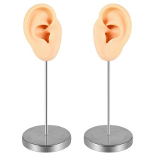 Realistic Soft Silicone Ear Model Practical Ear Studs Display Props Realistic Left and Right Human Ear Mannequin