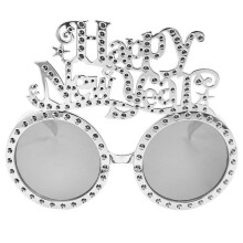 Happy New Year Party Decorative Eyeglasses Plastic Creative Costume Party Favor Glasses for Celebration Decor 1pc 4.5x2.2in