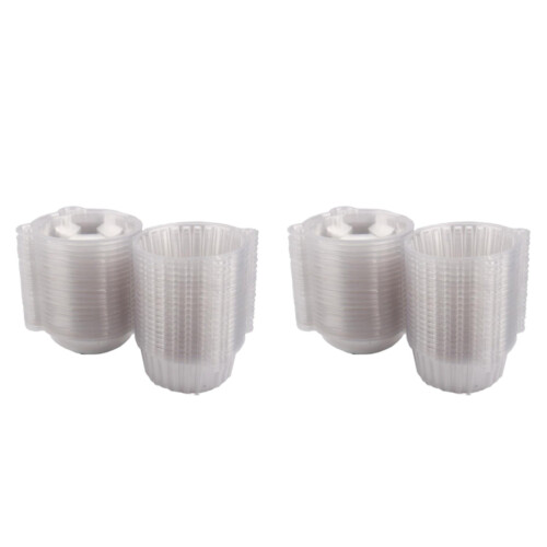 Stackable Clear Plastic Cupcake Containers with Airtight Dome Lid, Disposable & Deep Dome Design (50/100 PCS)