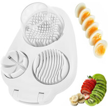 3 In 1 Egg Slicer For Hard Boiled Eggs, Hard Boiled Eggs Cutter Egg Slicer for Hard Boiled Eggs 3 Ways for Strawberry, Mushroom, Grape, Cherry Tomato