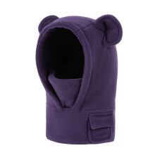 Kids Fleece Hat Scarf and Face Warmers Purple L